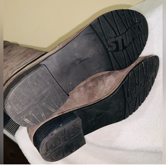 STUART WEITZMAN Lowland OTK Boots in Londra Gray Suede- Sz 10 - Picture 5 of 6